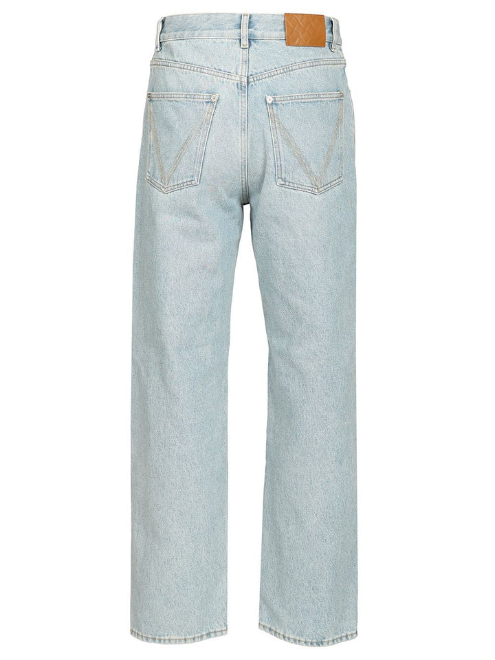 Bottega Veneta Wide Leg Trousers Sky Bleached Denim Jeans - Light blue | f3e62914a04e3f112923b9d00670856ca79465a5