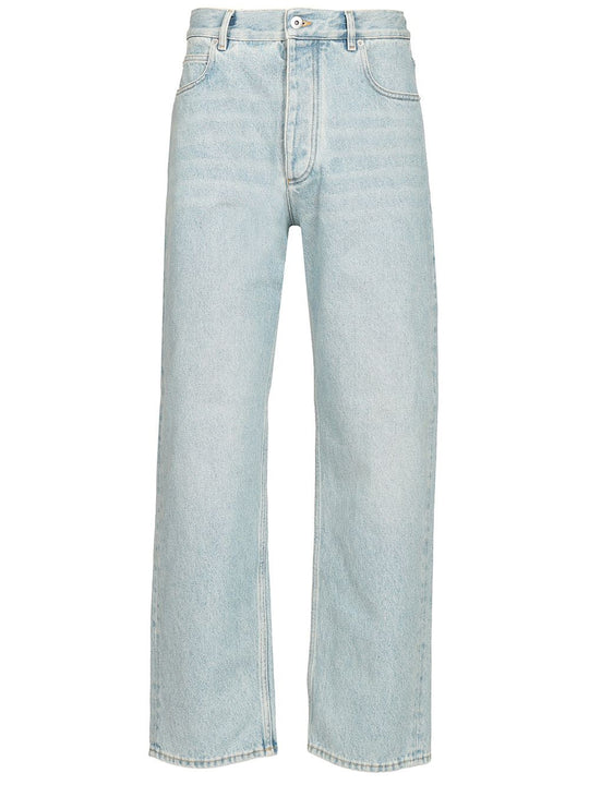 Sky Bleached Wide Leg Jeans Light Blue