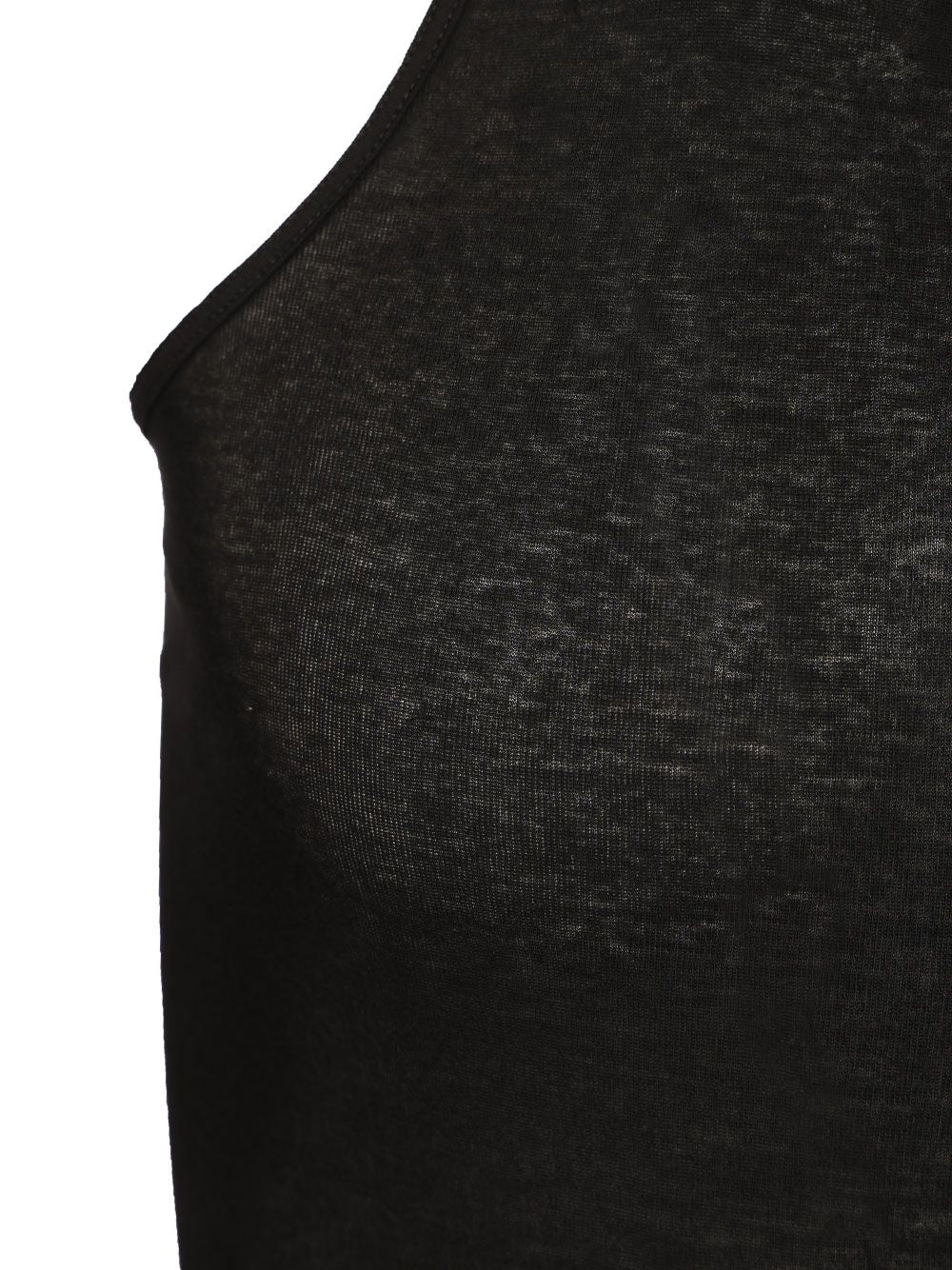 Rick Owens Ribbed Tank Top T-Shirt - Black | 5ce057cf45f225d9ea20f3fbd944eabef853e96d