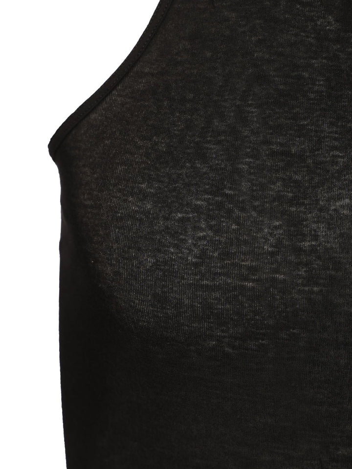 Rick Owens Ribbed Tank Top T-Shirt - Black | 5ce057cf45f225d9ea20f3fbd944eabef853e96d