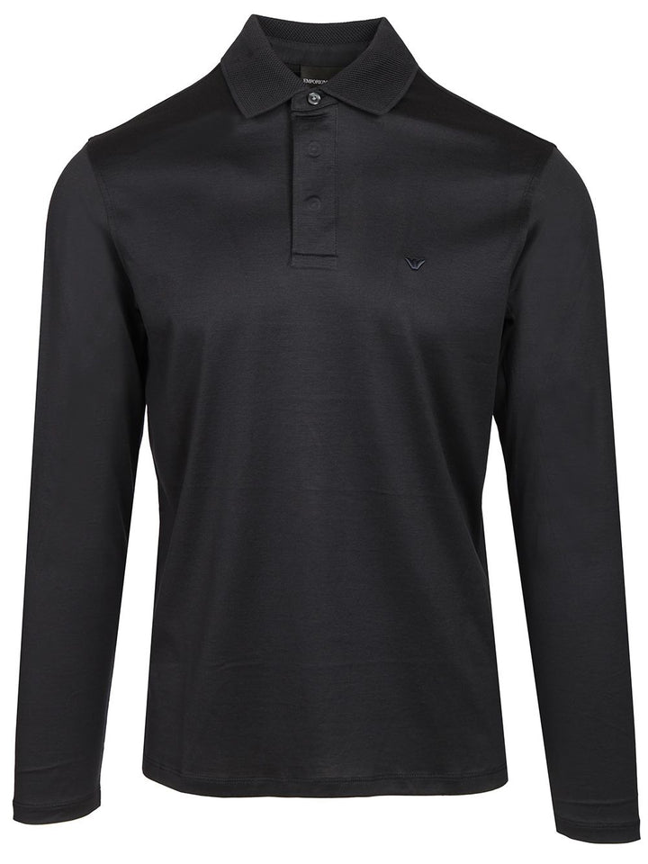 Emporio Armani Polo L/S Polo shirt - Blue | 8735a640e39a74d9a67d0afb04e28da7379385dc