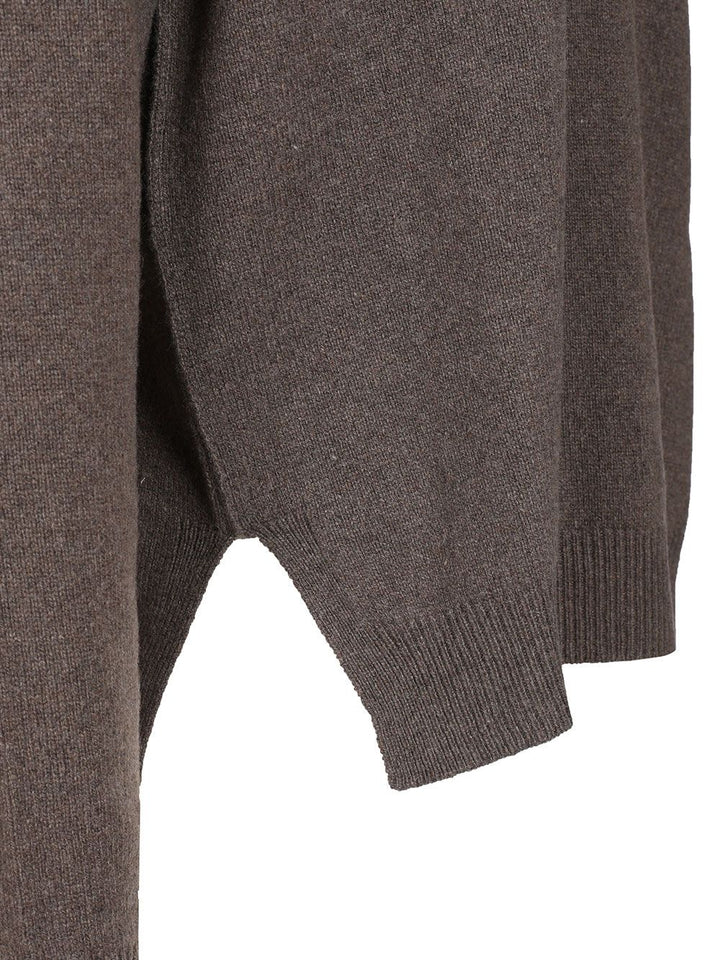 Rick Owens Crew Neck Sweater Knitwear - Beige | 333e5cc47a18f4cc748a04f1cb51a92221be1c13