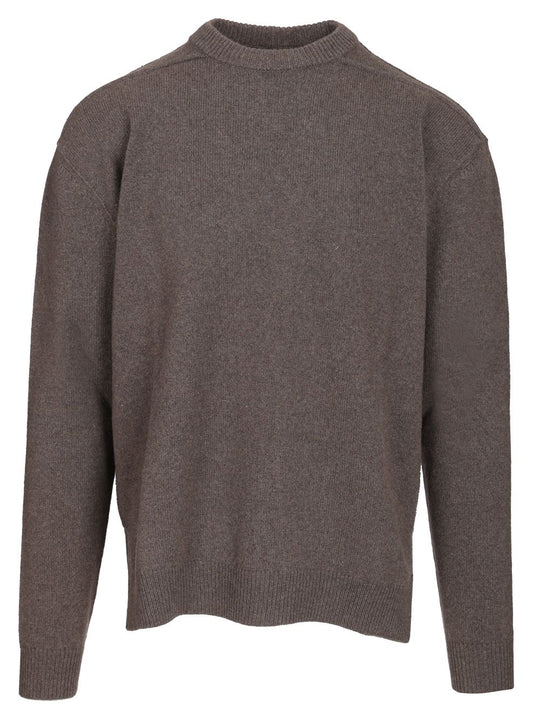 Crew Neck Sweater Knitwear Beige