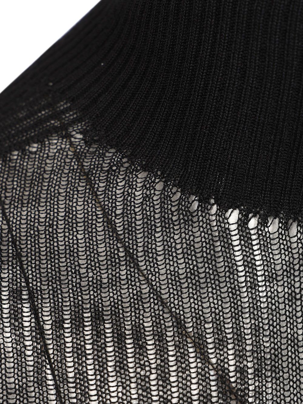 Rick Owens Oversized Turtleneck Long Sleeve Ribbed Lightweight Cashmere Knit Knitwear - Black | 0d7354f81c2cccc0631fb815aeb10448330b4d48