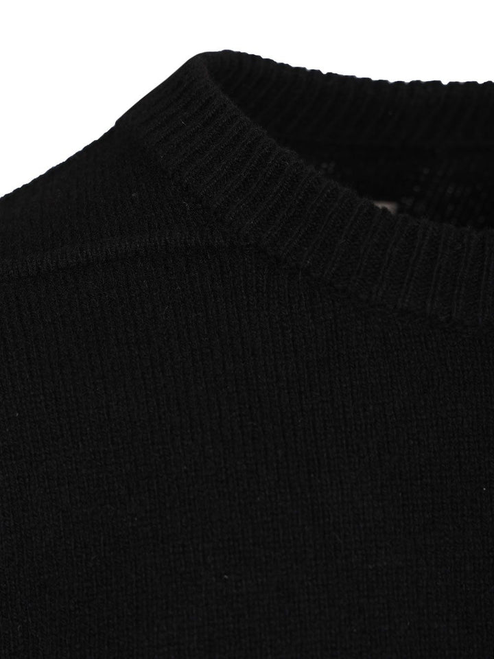 Rick Owens Crew Neck Sweater Knitwear - Black | 486aafb192192fb1f71f0ec36f1601f69ba8f0dc