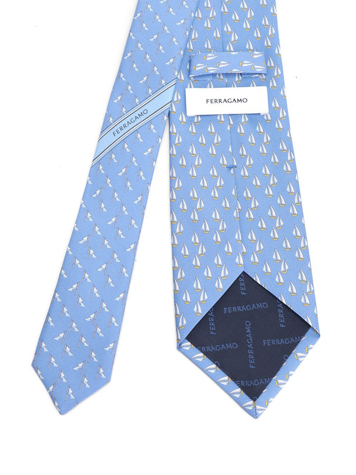 Ferragamo Nautical Print Tie Ties And Bow Ties - Blue | efb3ace65a544a51610ee5786999b377302098bd