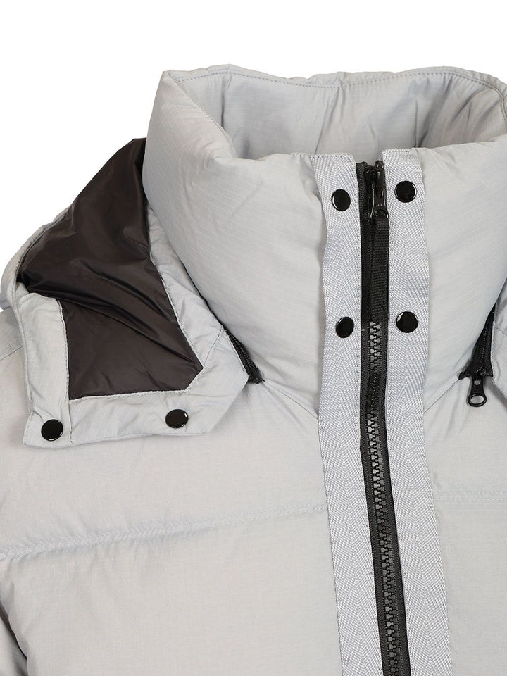 Stone Island Down Jacket In 6.6 Ripstop Nylon Cordura® Coats - Grey | 06a0e721db1de5a42e51a4c64ae5aee6abdffe36