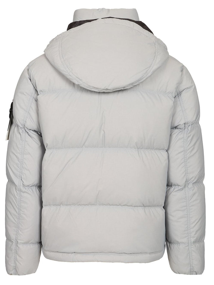 Stone Island Down Jacket In 6.6 Ripstop Nylon Cordura® Coats - Grey | cb716a7b019a349a3a659fe24964f761668c3688