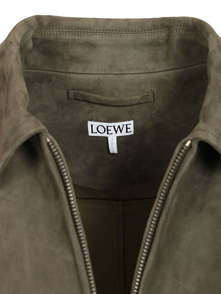 Loewe Zip-Up Jacket Jackets - Green | 37509cd040fa2291c3e58b1cca7d98a98a0b0eef