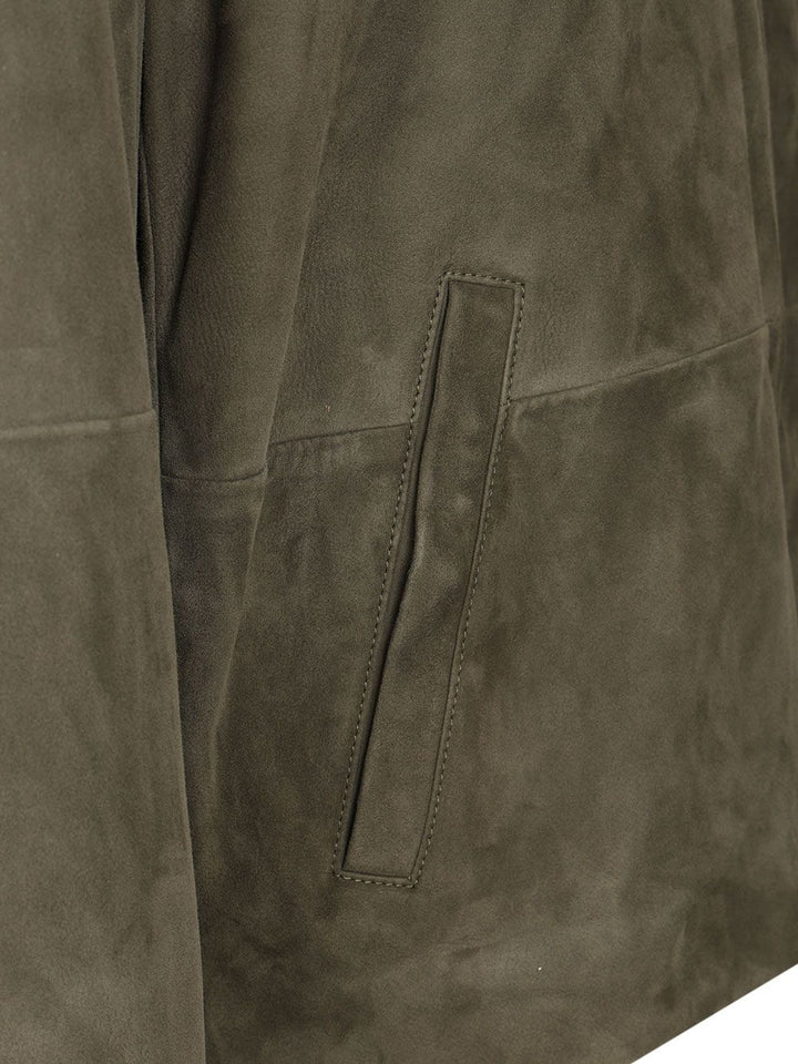 Loewe Lightweight Suede Lambskin Jacket Jackets - Green | 65641b5cff91b664d0a3e192346d14aa65b10ca5
