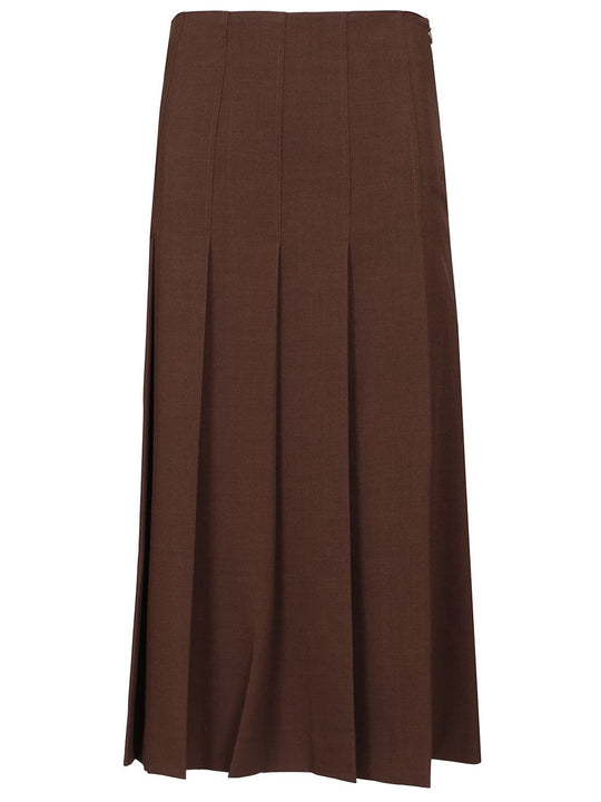 Long Skirt Skirts Brown