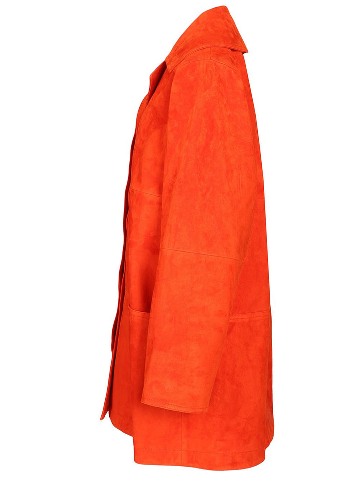 AlaÏA Trapeze Coat Coats - Red | 38bd4853d56081cb72c032ef59e00f88b3830fb7