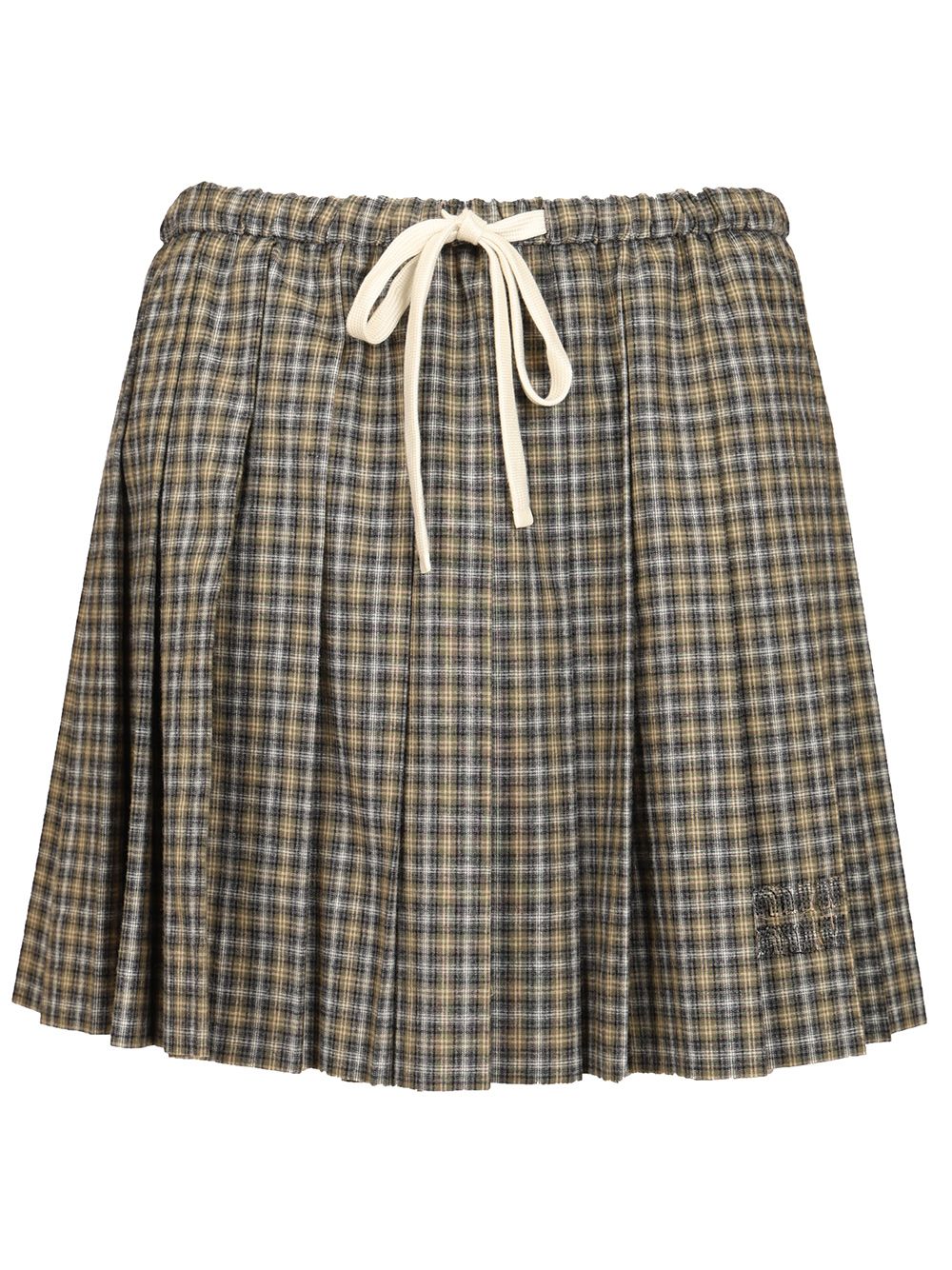 Miu Miu Tartan Miniskirt Skirts - Green | 18174e8422109a880b478b1a06411b73ae5a2dd8