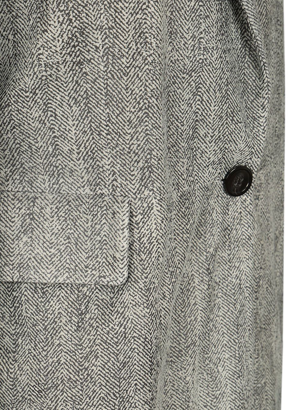 Emporio Armani Printed Chevron Leather Blazer Jackets - Grey | 4e92e14c668b7d2ea8014cb94f8df69d9debfe65