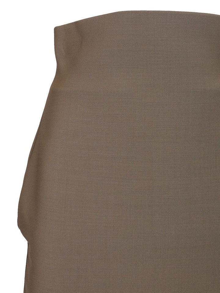 Rick Owens Dirt Pillar Skirt Stretch Wool Skirts - Brown | a8248630c63d602a7c0766f21ee146df6fb3dab3