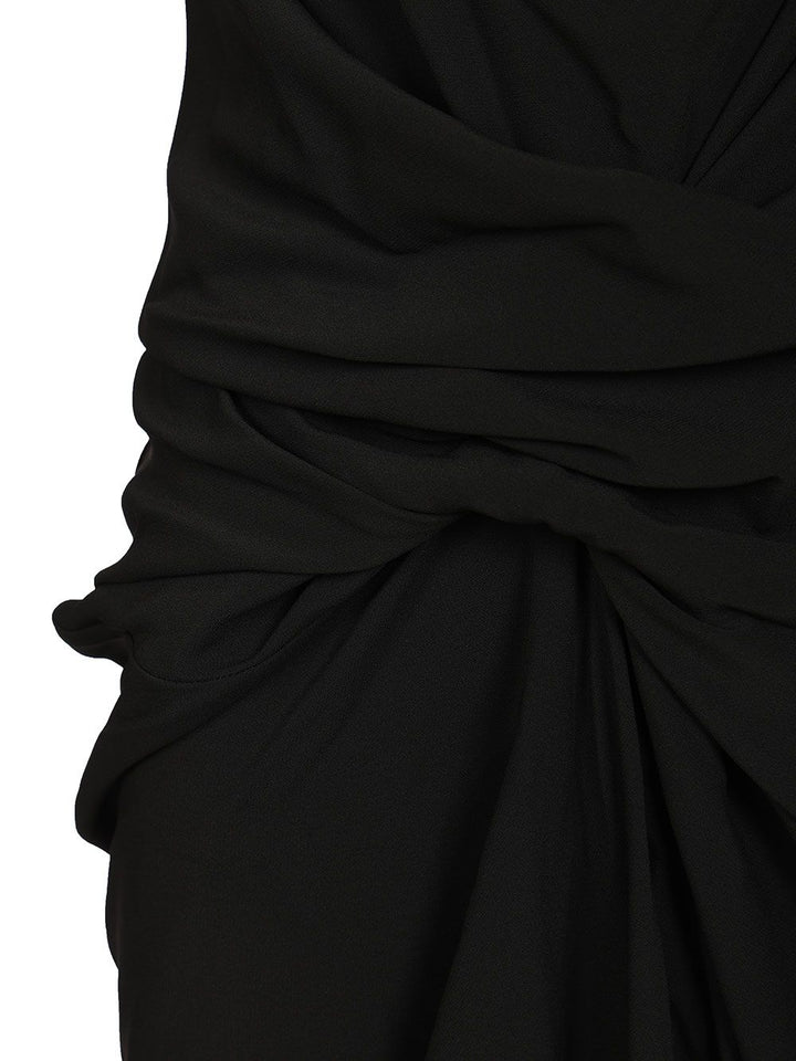 Rick Owens Long Draped Cady Dress Dresses - Black | d94ca2593b13689214fa65f7b8883349fdd00e28