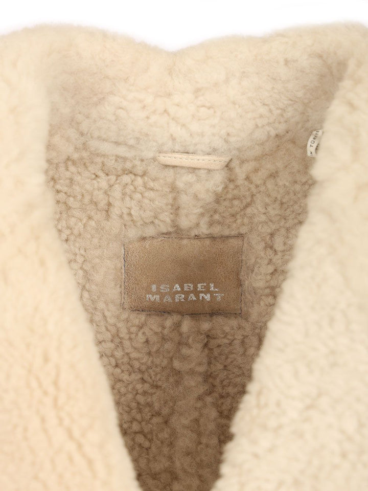 Isabel Marant Adelina-Gb Shearling Coats - White | bf04b62a16a69a0849e92990b5832956f70a7e1e