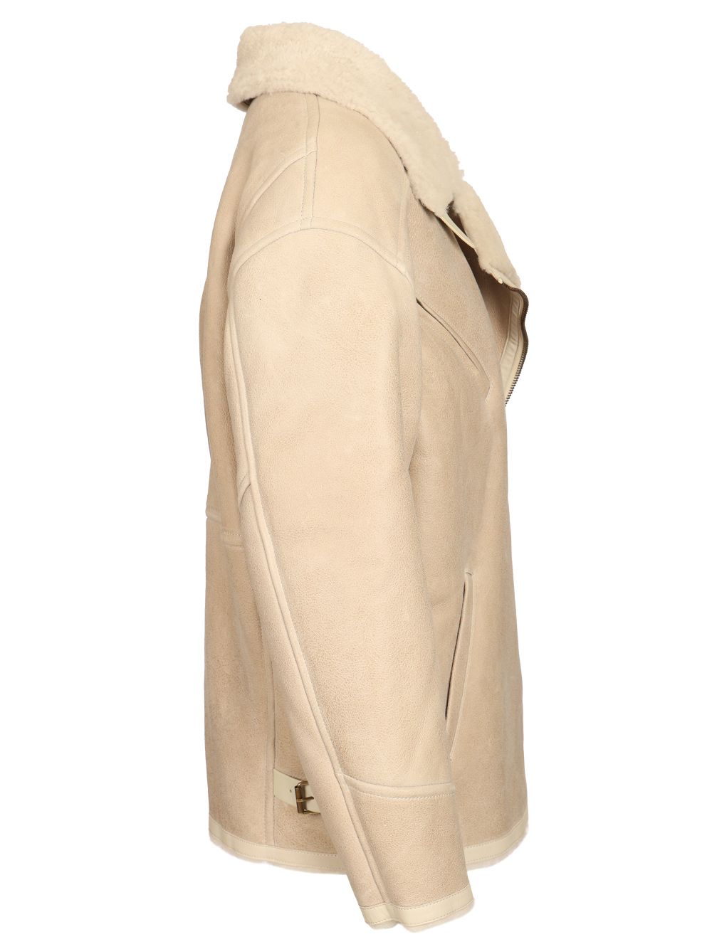 Isabel Marant Adelina-Gb Shearling Coats - White | 1a9418c5410df98a7bd994475686d94b60443005
