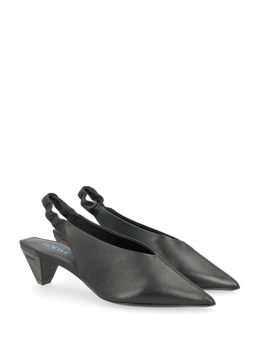 Loewe Origami Cubic Lambskin Slingback Pumps - Black | 41772e4ae2164be6e694310f5d7430bc8b692ff3