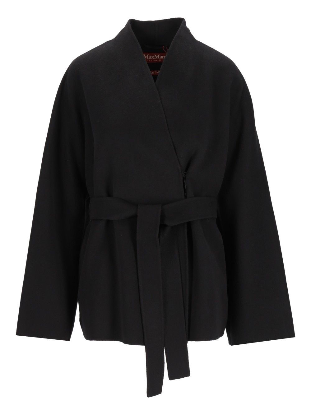 Max Mara Studio Cardigan Coat Coats - Black | 96c908353fdce326d37b1c2096bd322ad482c8a3