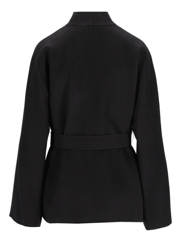 Max Mara Studio Cardigan Coat Coats - Black | 584dfb6b78c5c13185a6398ad11082e33a8ba4de