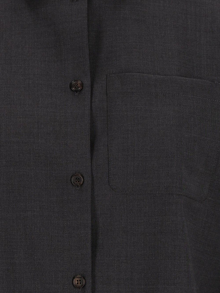 'S Max Mara Opera Wool Shirt Shirts - Grey | 576752991f3374dafb6b66069b3e7f1285312364