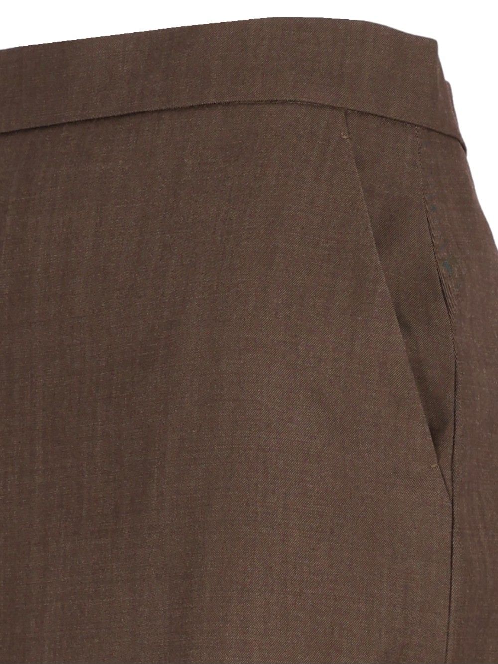 Max Mara Omelia Pencile Skirt In Wool Gabardine Skirts - Brown | 31bb8a6ac2aff8dea460a27a3b5d434e7705ec1a