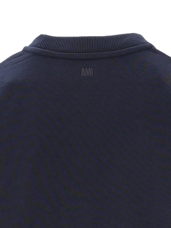 Ami Ribbed Sweatshirt Sweatshirts - Black | 163aa01108aa382e85227d23ab24b66d1f06730b