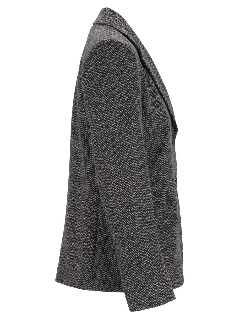 Weekend Max Mara Single-Breasted Blazer Jackets - Grey | 86e76b710a25dece6cc28d89386a05c0d7b8ce98