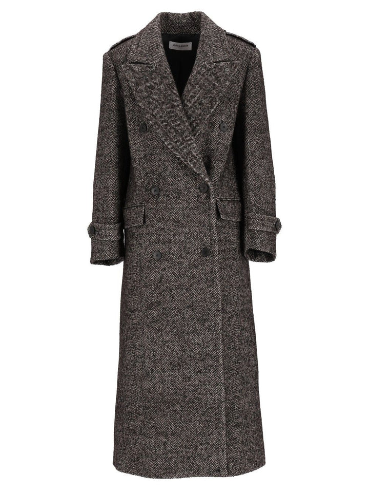Al Duca D'Aosta Double-Breasted Coat Coats - Black | 7edc48f432d0361cff8ecbcbdbfa2dde672acc76