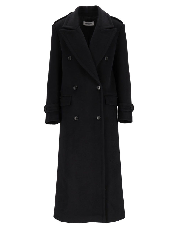Al Duca D'Aosta Double-Breasted Coat Coats - Black | 0cecc541ae27d6abb9c30f6a3c640507af788506