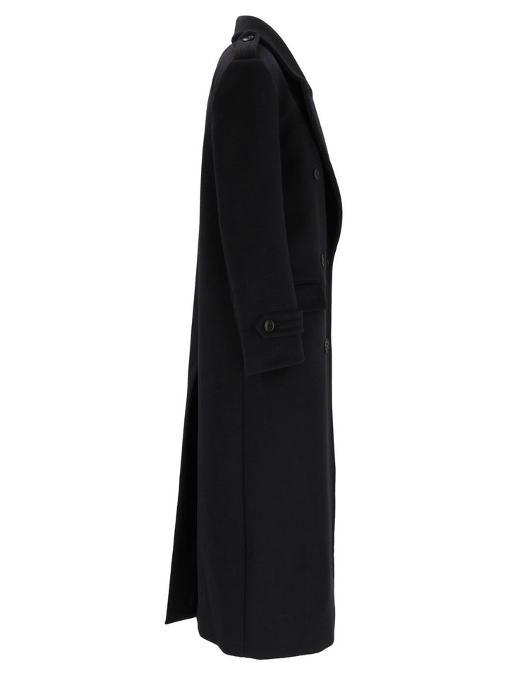 Al Duca D'Aosta Double-Breasted Coat Coats - Black | ac326639f280c8abb76abea07f8a0f1666706ef4