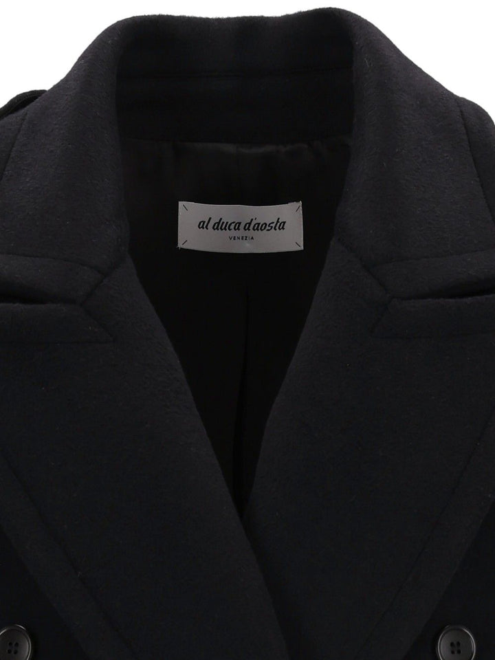 Al Duca D'Aosta Double-Breasted Coat Coats - Black | 2b9c962b31c09d5ee3095b2e3009ca5484682e2c