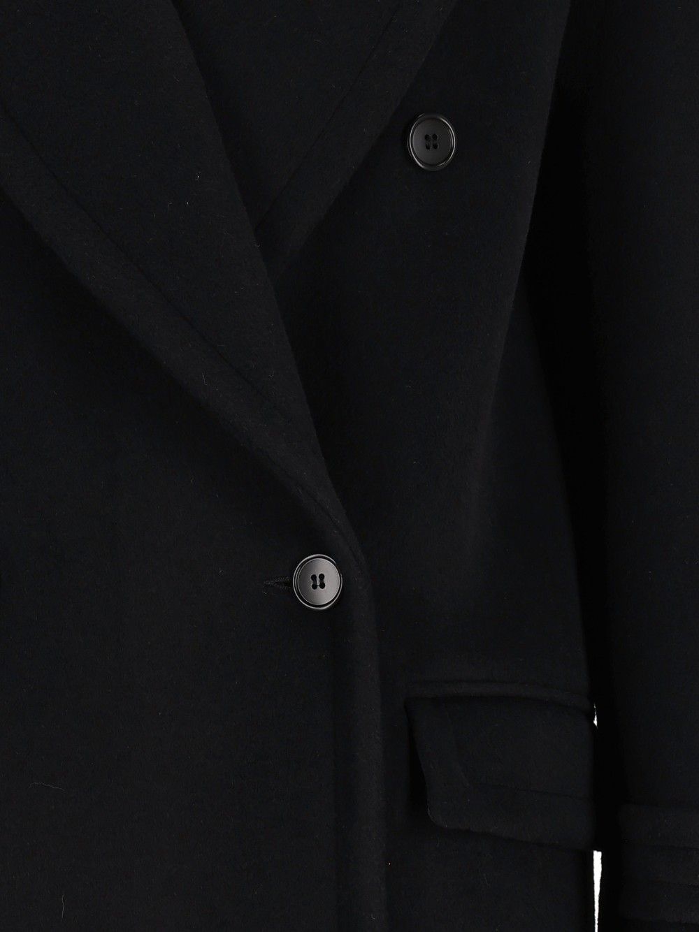Al Duca D'Aosta Double-Breasted Coat Coats - Black | 33cbf023dfbddc09c95b863c64852d9734991838