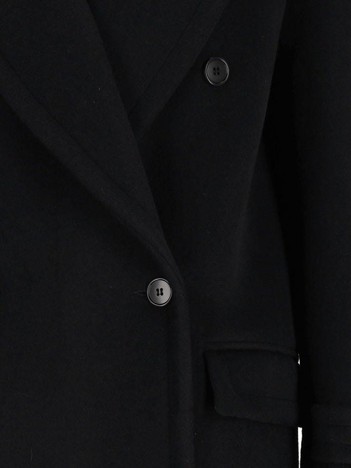 Al Duca D'Aosta Double-Breasted Coat Coats - Black | 33cbf023dfbddc09c95b863c64852d9734991838