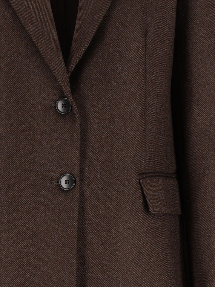 Al Duca D'Aosta Straight Coat Coats - Brown | 10ab66175b193172cb7546c37bd21bab640a5ed5