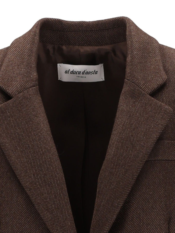 Al Duca D'Aosta Straight Coat Coats - Brown | b58621660aa18b713d53ff5fe5254f0bf249a60f
