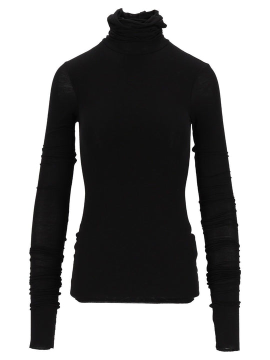 Long-Sleeved Turtleneck T-Shirt Black