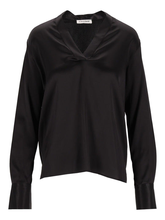 Long-Sleeved Tunic Tops Black