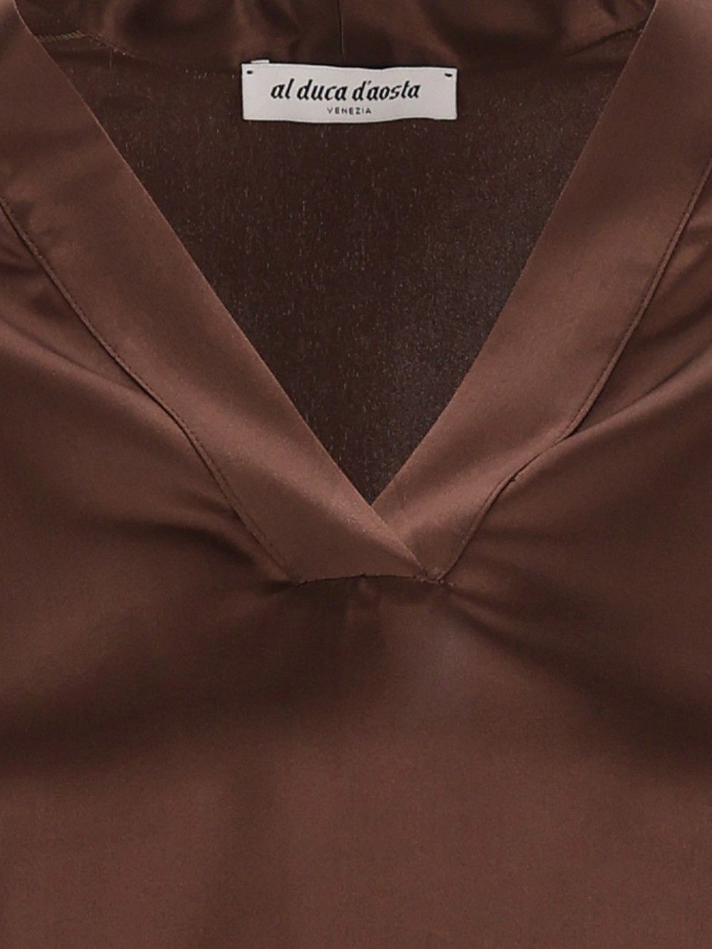 Al Duca D'Aosta Long-Sleeved Tunic Tops - Brown | e5b39dd31b3395c3b4dc41d676a8b06c9eb43fb0