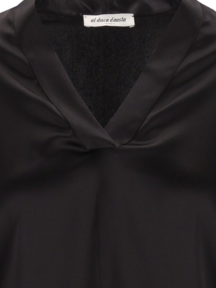 Al Duca D'Aosta Long-Sleeved Tunic Tops - Black | 123d037ca865179e24b1fe2d453581b1a0ecff5a