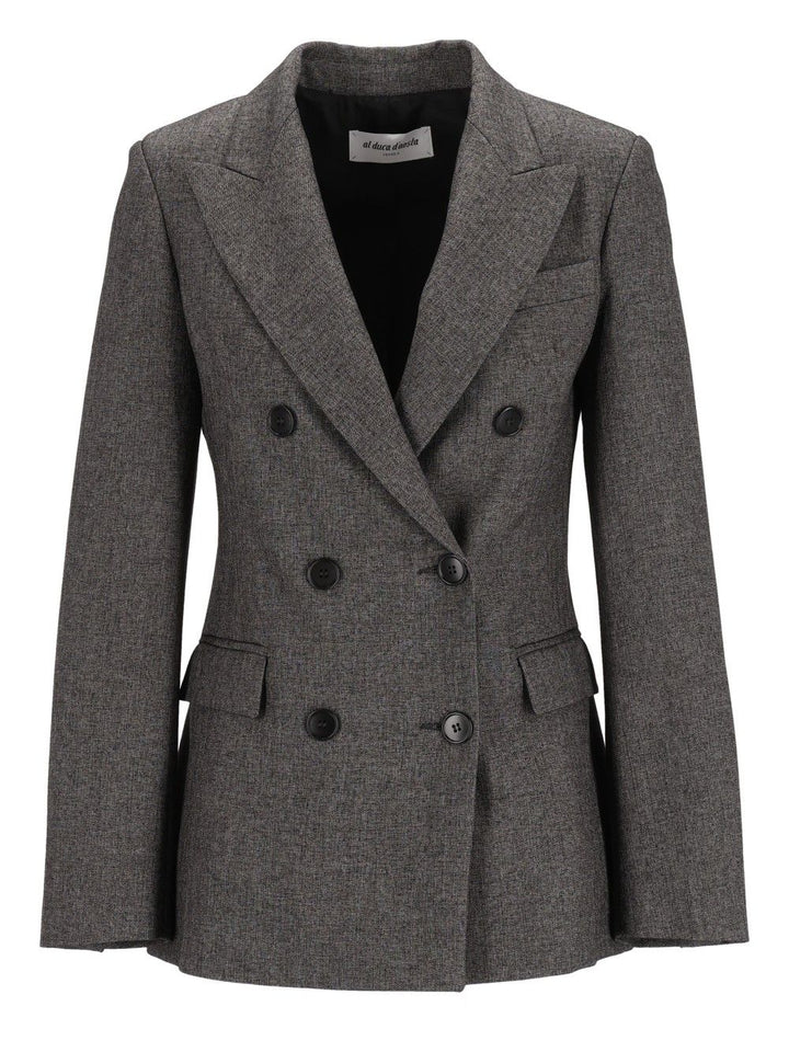 Al Duca D'Aosta Double-Breasted Jacket Jackets - Grey | bb179b701c6c8779e2e24b659bb39ee759443e53