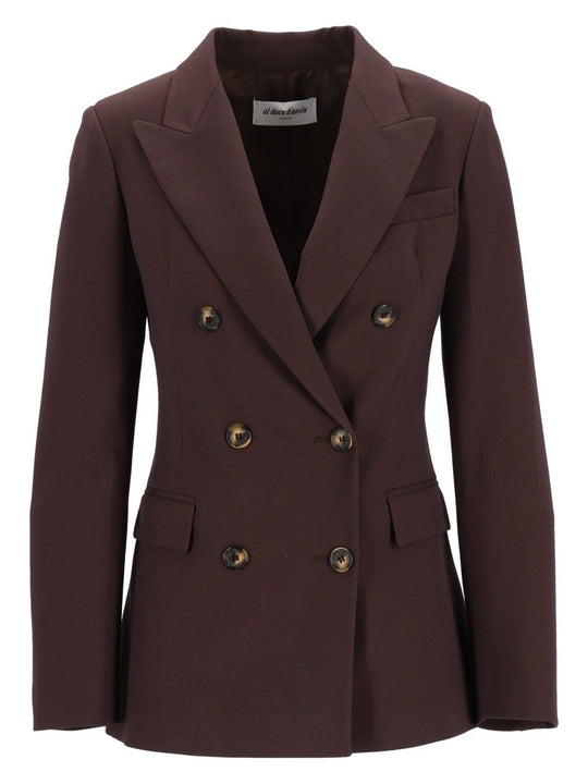 Double-Breasted Jacket Jackets Beige