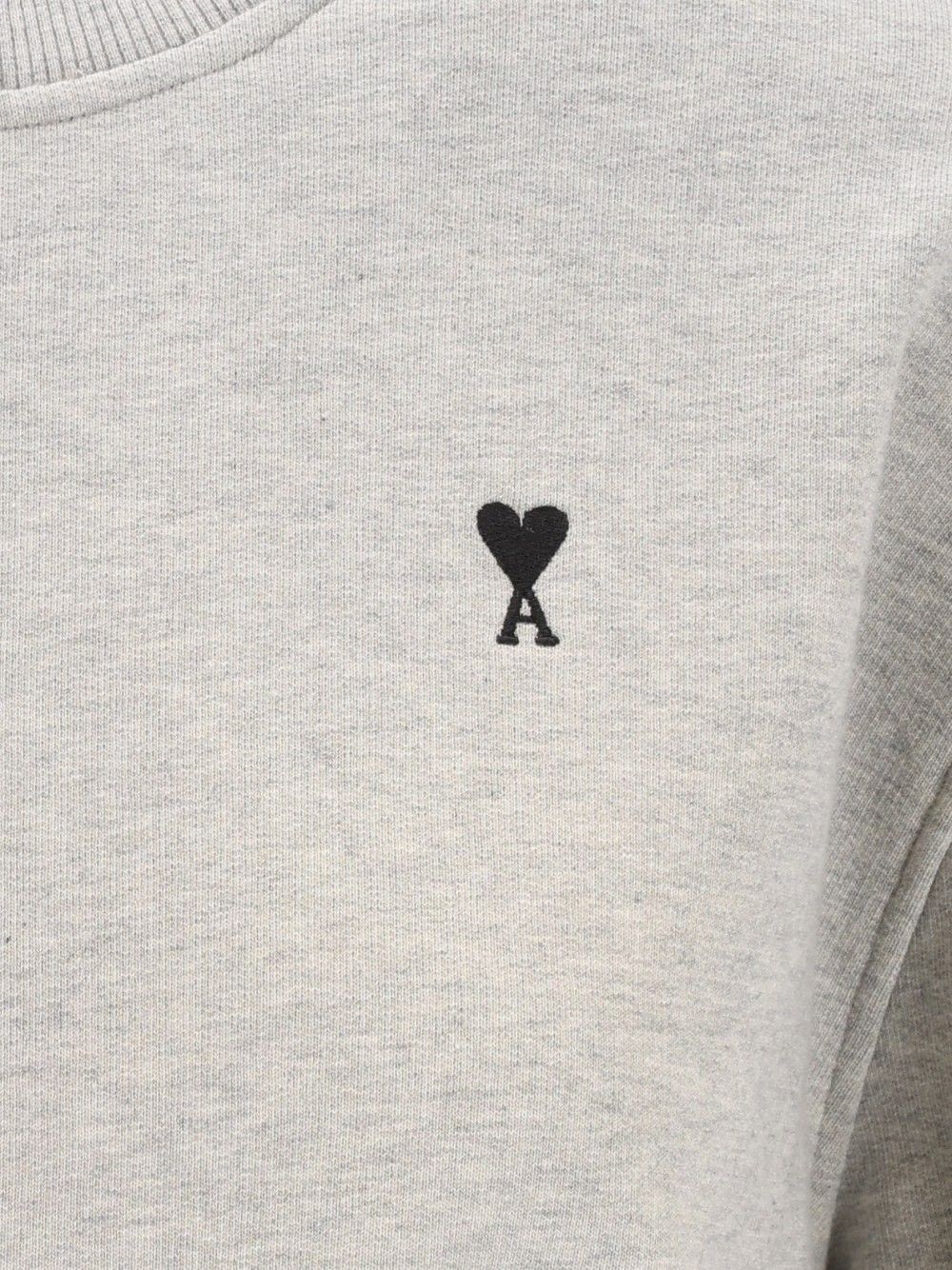 Ami Quota - Sweatshirt With Contrasted Ami De Coeur Sweatshirts - Grey | 868e04a56e9bbf671bf3a6afb397ca4ab5a92660