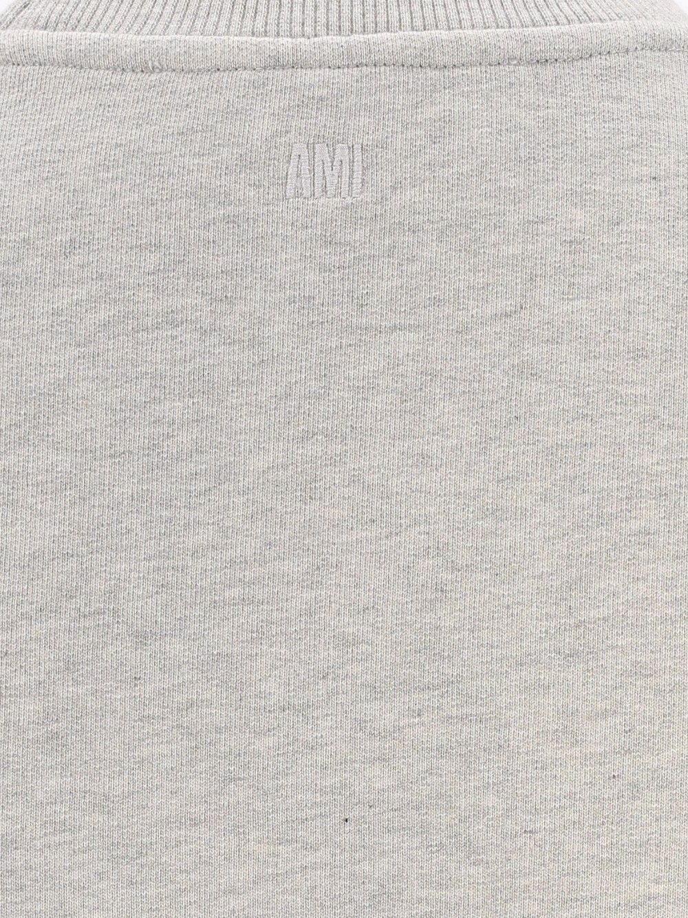 Ami Quota - Sweatshirt With Contrasted Ami De Coeur Sweatshirts - Grey | 96556c6c5e35e1f9b47b9929127147724eff449f
