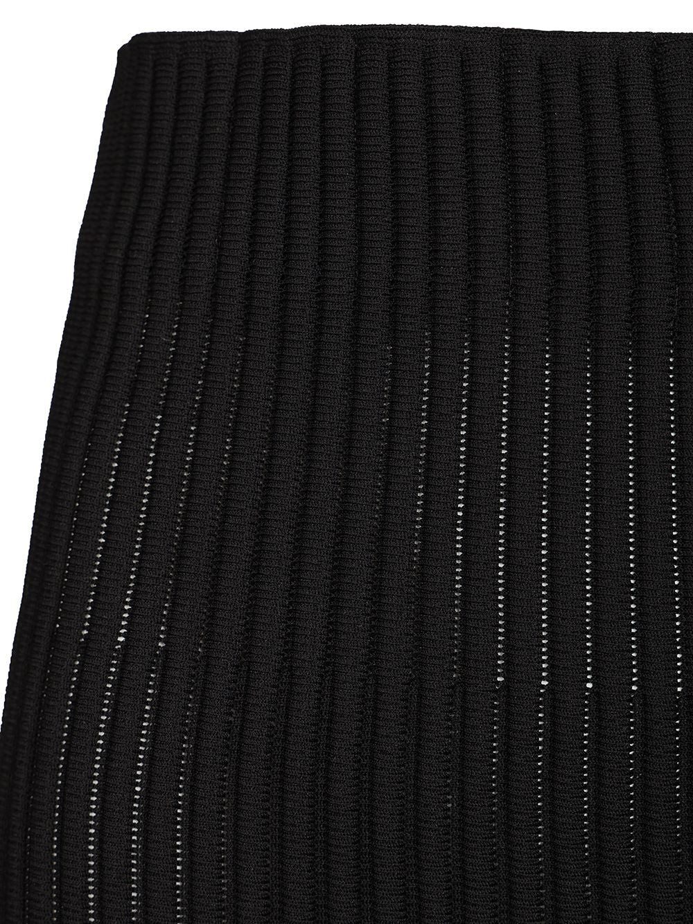 AlaÏA Tubular Skirt With Fringes Skirts - Black | 41284c490e34fa77318bfad0986cc8a85088ce3d