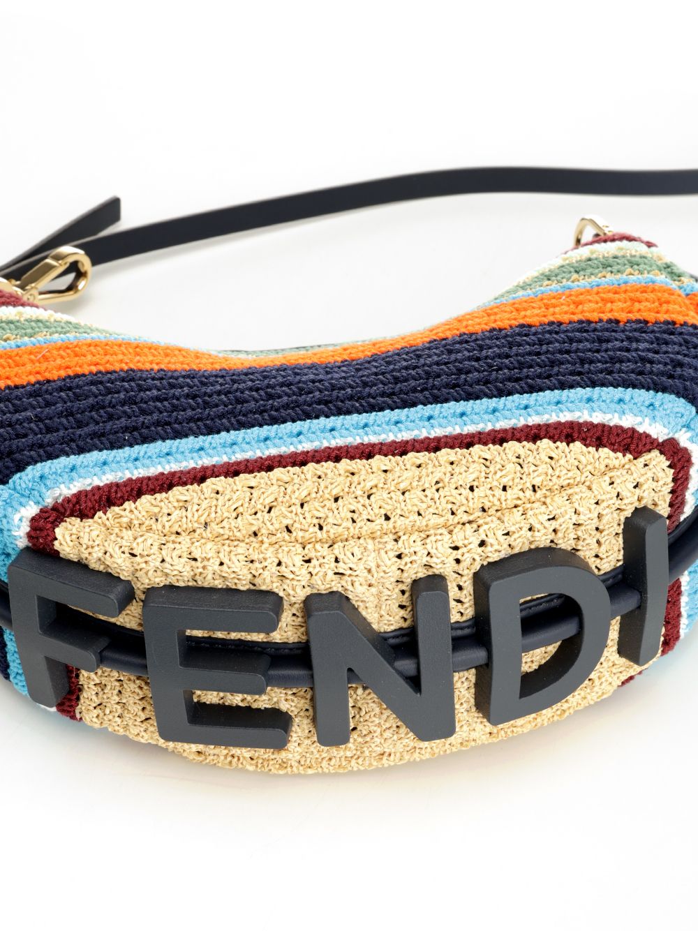 Fendi Mini Fendigraph Paglia Righe/V Handbags - Multicolor | 4e0bee282b82ea58f2fad0e0d09598f505562a38