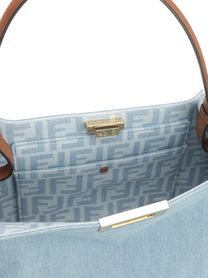 Fendi Fendi Way Mediu Denim/Denim Ff Shoulder Bags - Light blue | 20fa9a31fc0fa512858a1a04a1c4661611d6cfbe