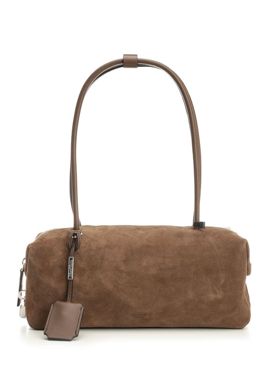 Horizontal Top Case Shoulder Bags Brown