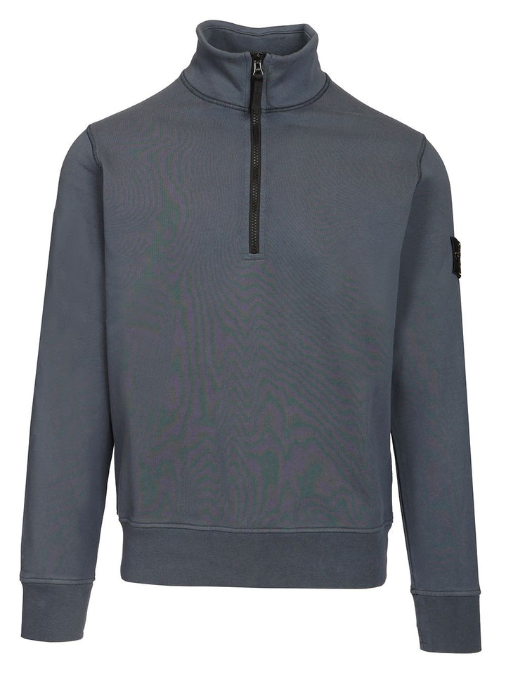 Stone Island Organic Cotton Fleece, Garment Dyed Knitwear - Blue | 9a6908db1594a9af526edd421a4578b28198ea54